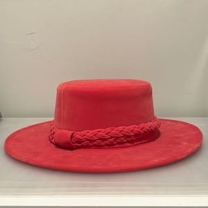 Coral Suede Cordobes Hat